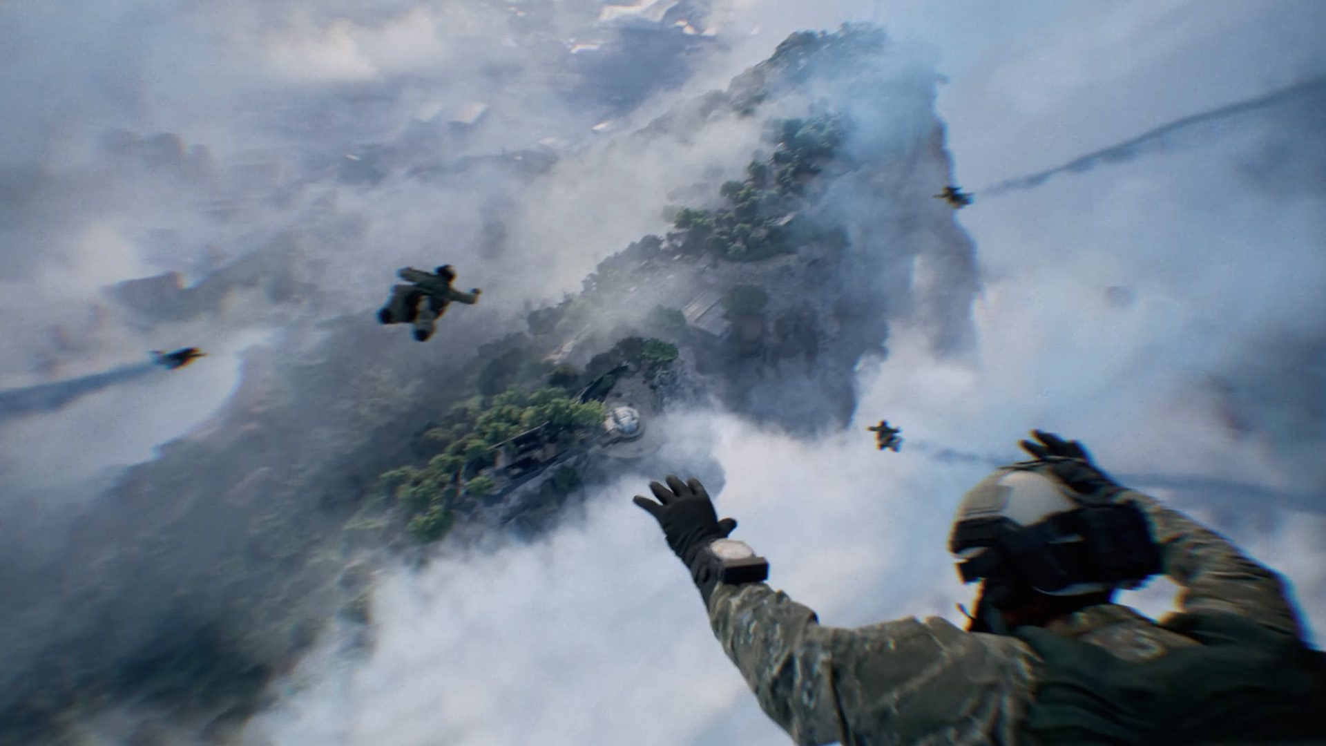 Battlefield 6 Campaign skydiving screenshot Battlefield 6 Campaign skydiving screenshot