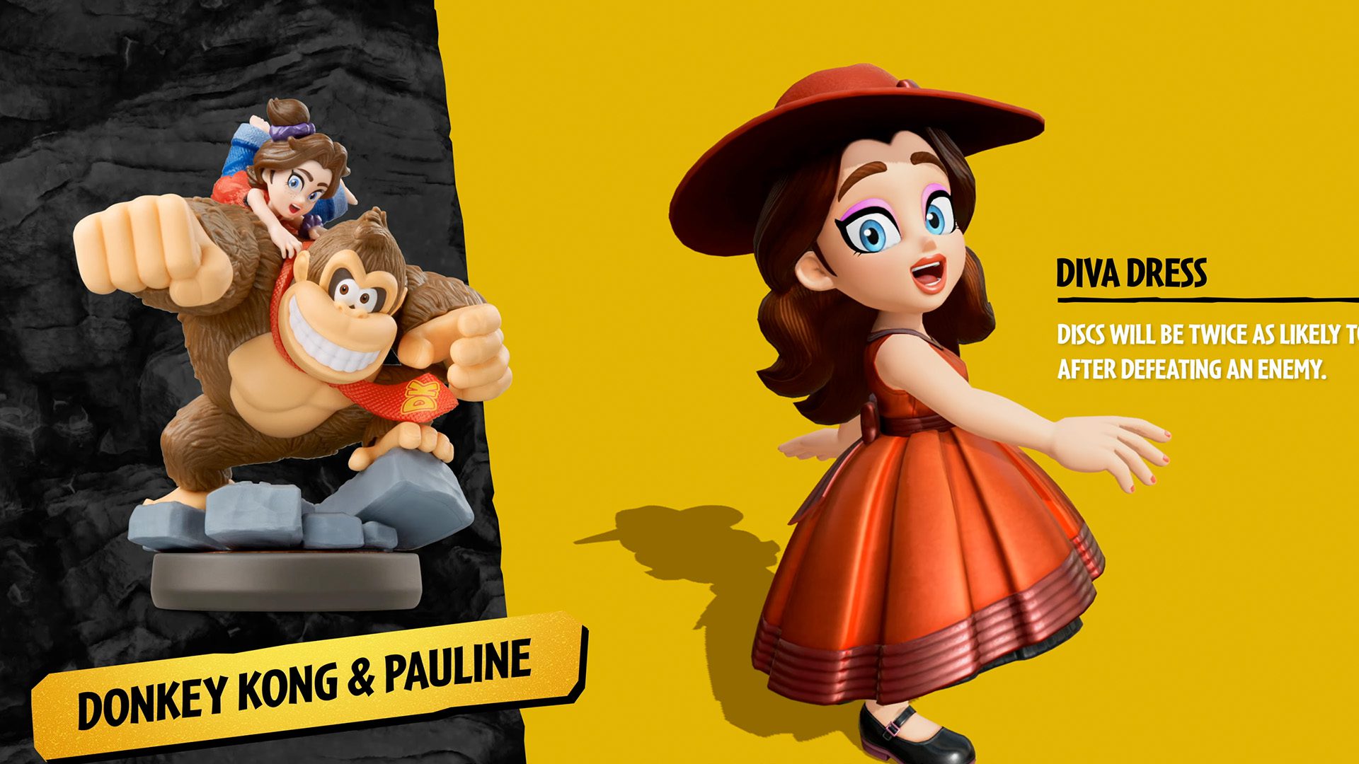Donkey Kong Bananza and Pauline amiibo diva dress unlock