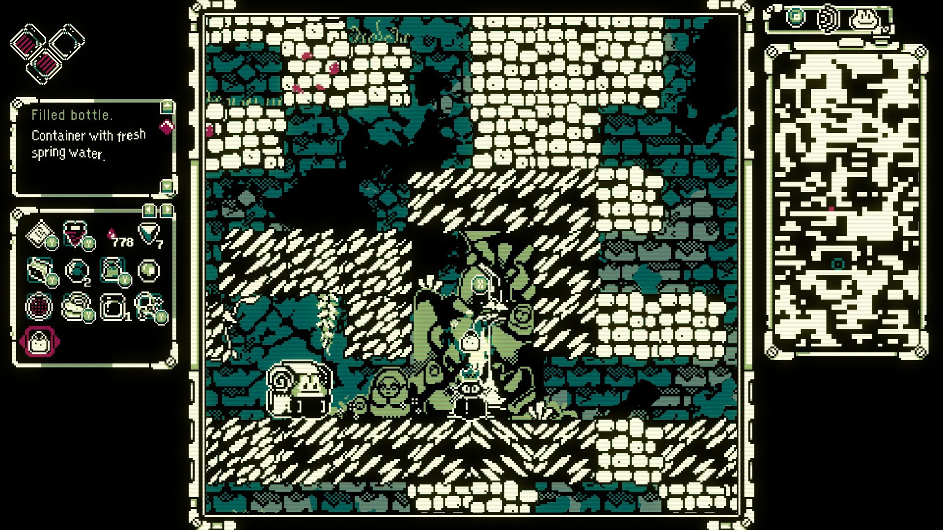 The color palette shifts depending on the location and vibe as you move The color palette shifts depending on the location and vibe as you move