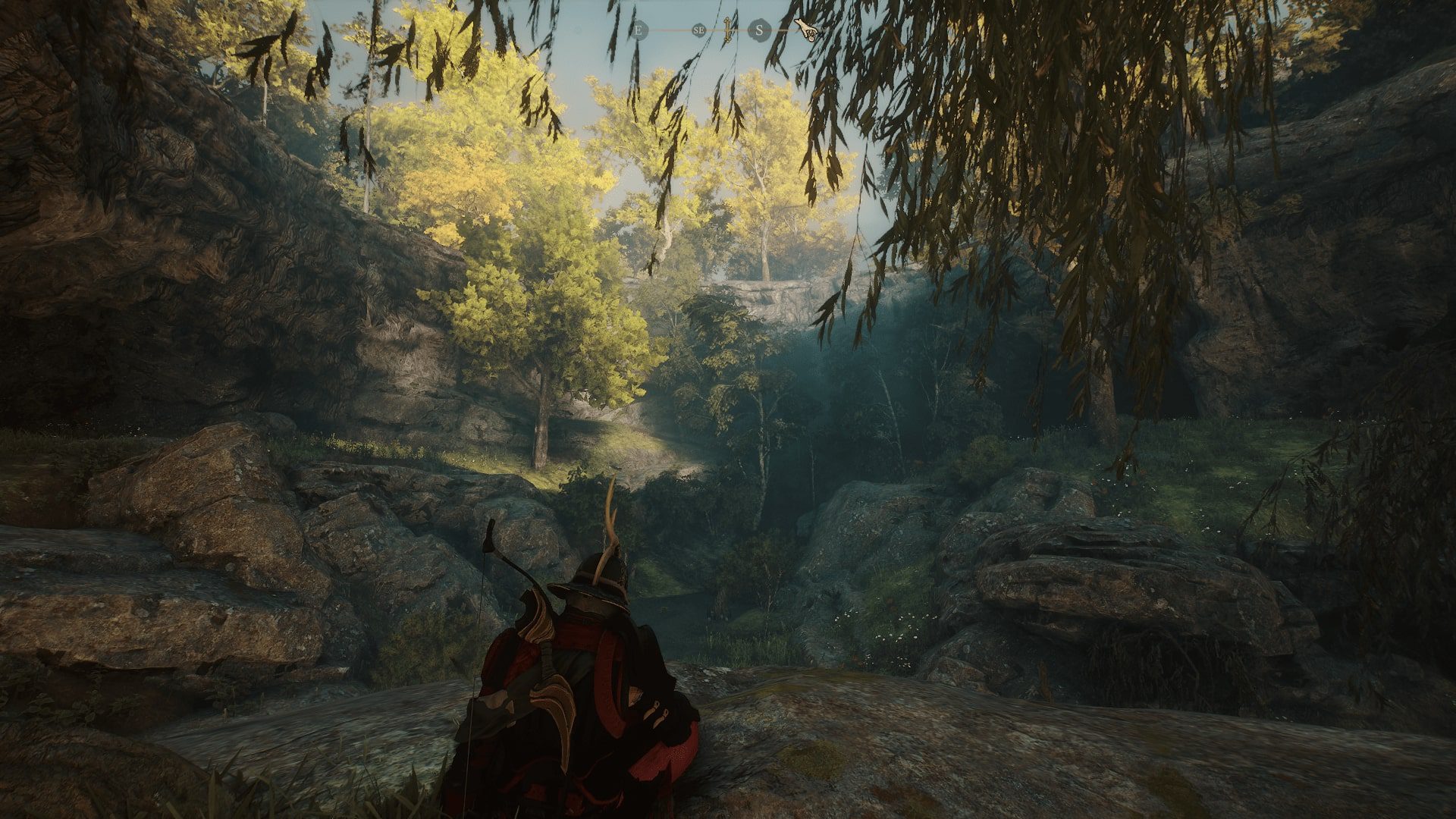 scenic The envoy enjoying a rest in a scenic area