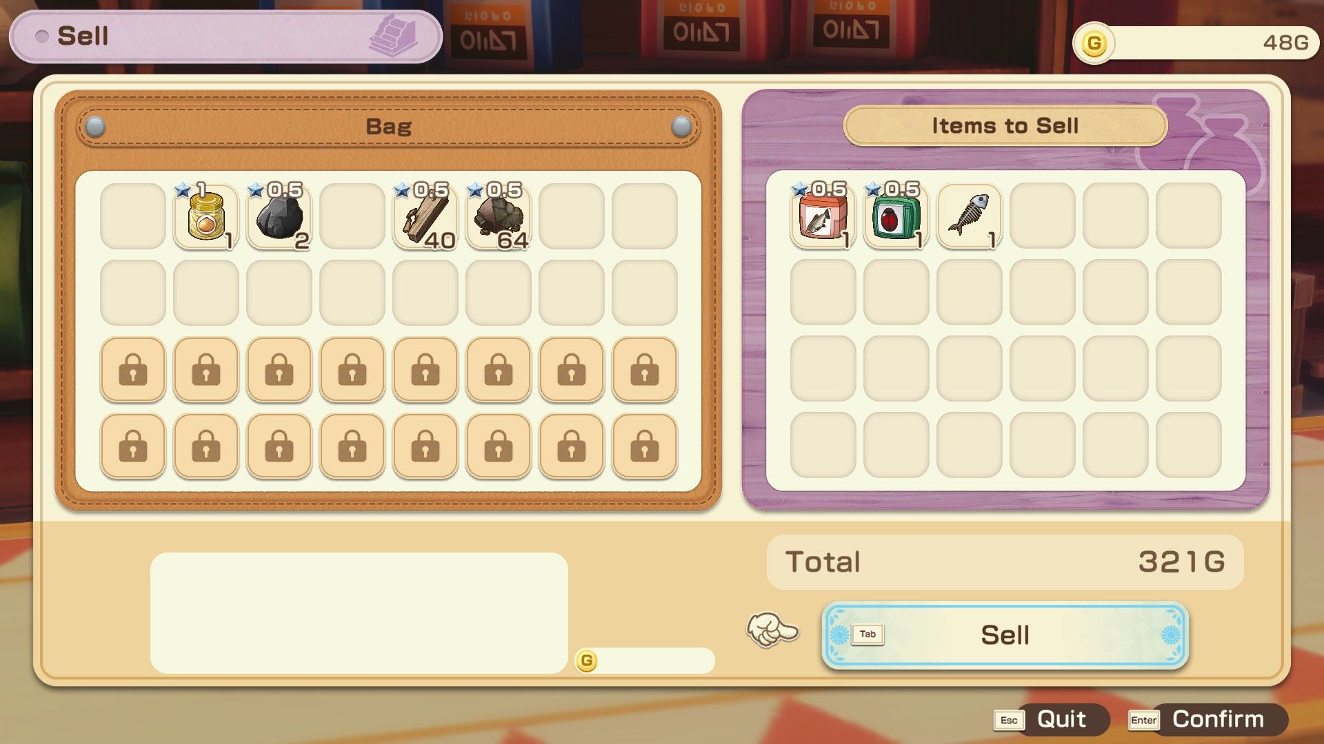 You can sell any unwanted items in Miguel's shop inside the town.