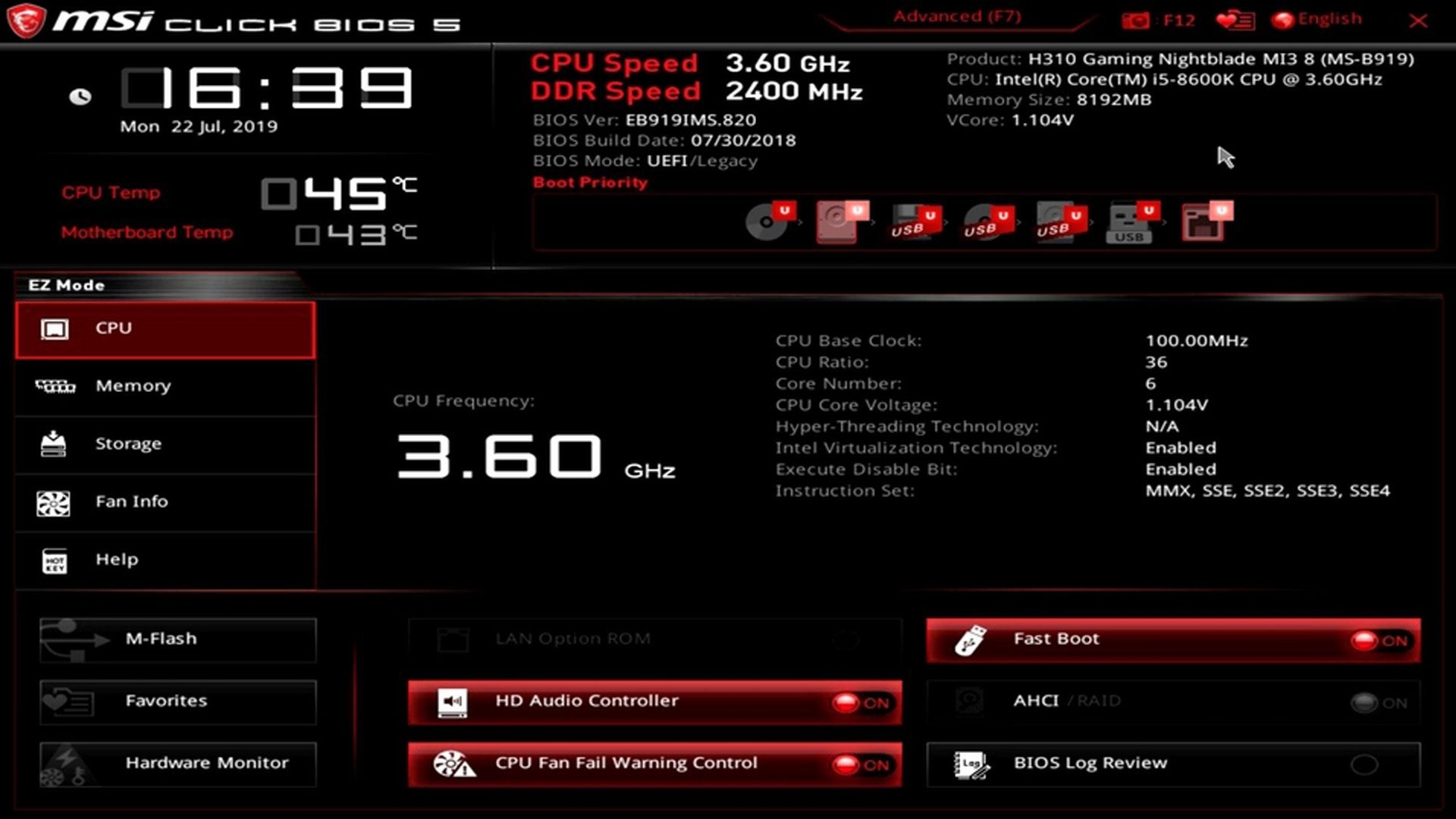 MSI Bios 2019 MSI Bios 2019