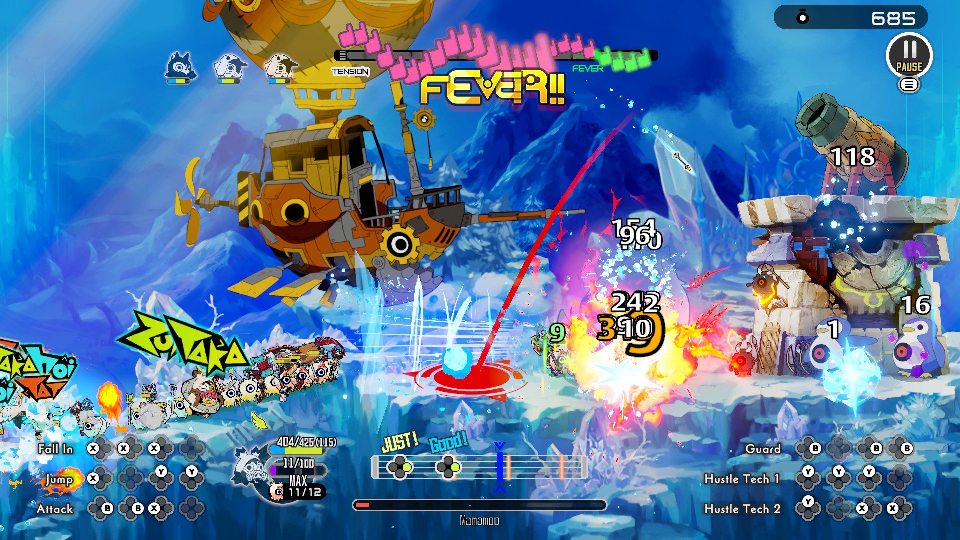 RataMulti Ratatans and Cobuns fighting ice enemies together