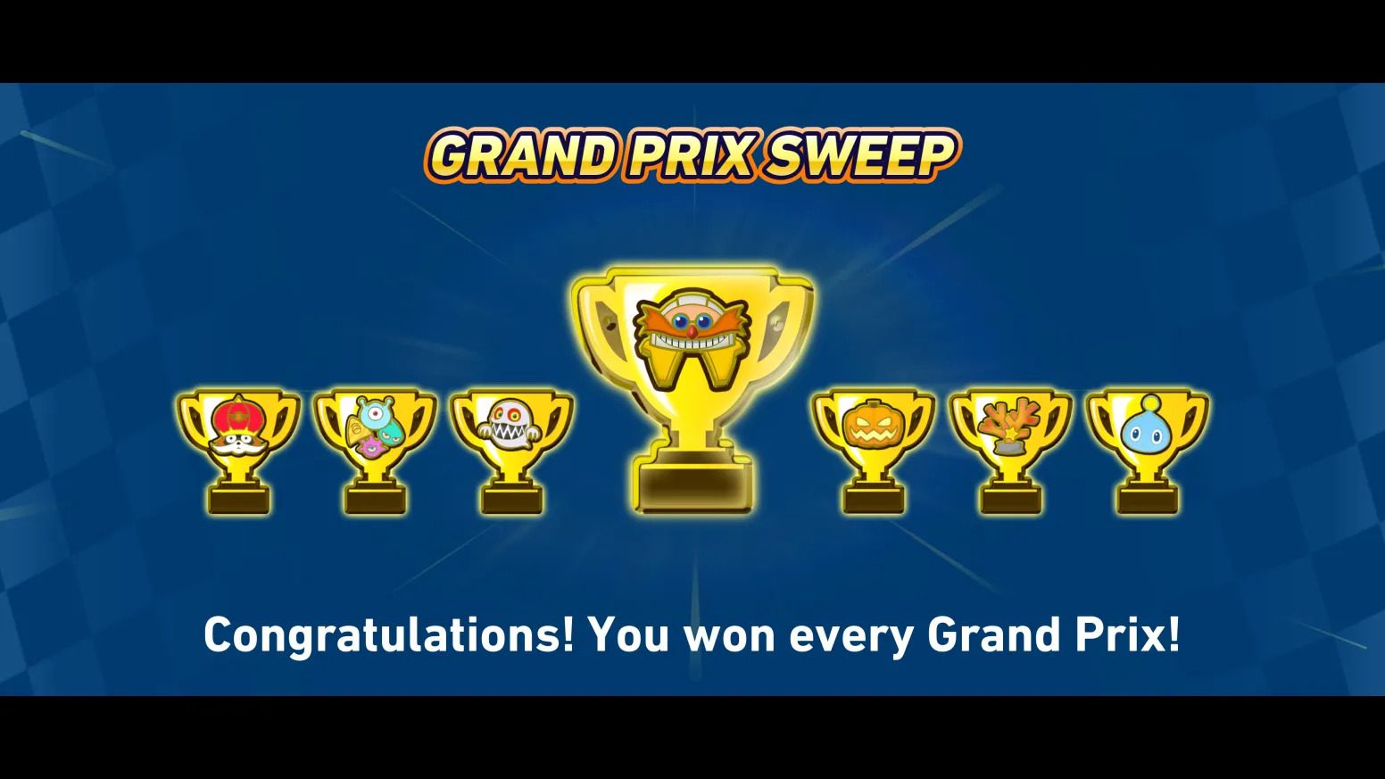 Sonic Racing CrossWorlds Grand Prix sweep