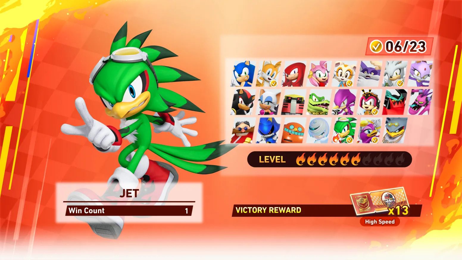 Sonic Racing CrossWorlds Jet Rival