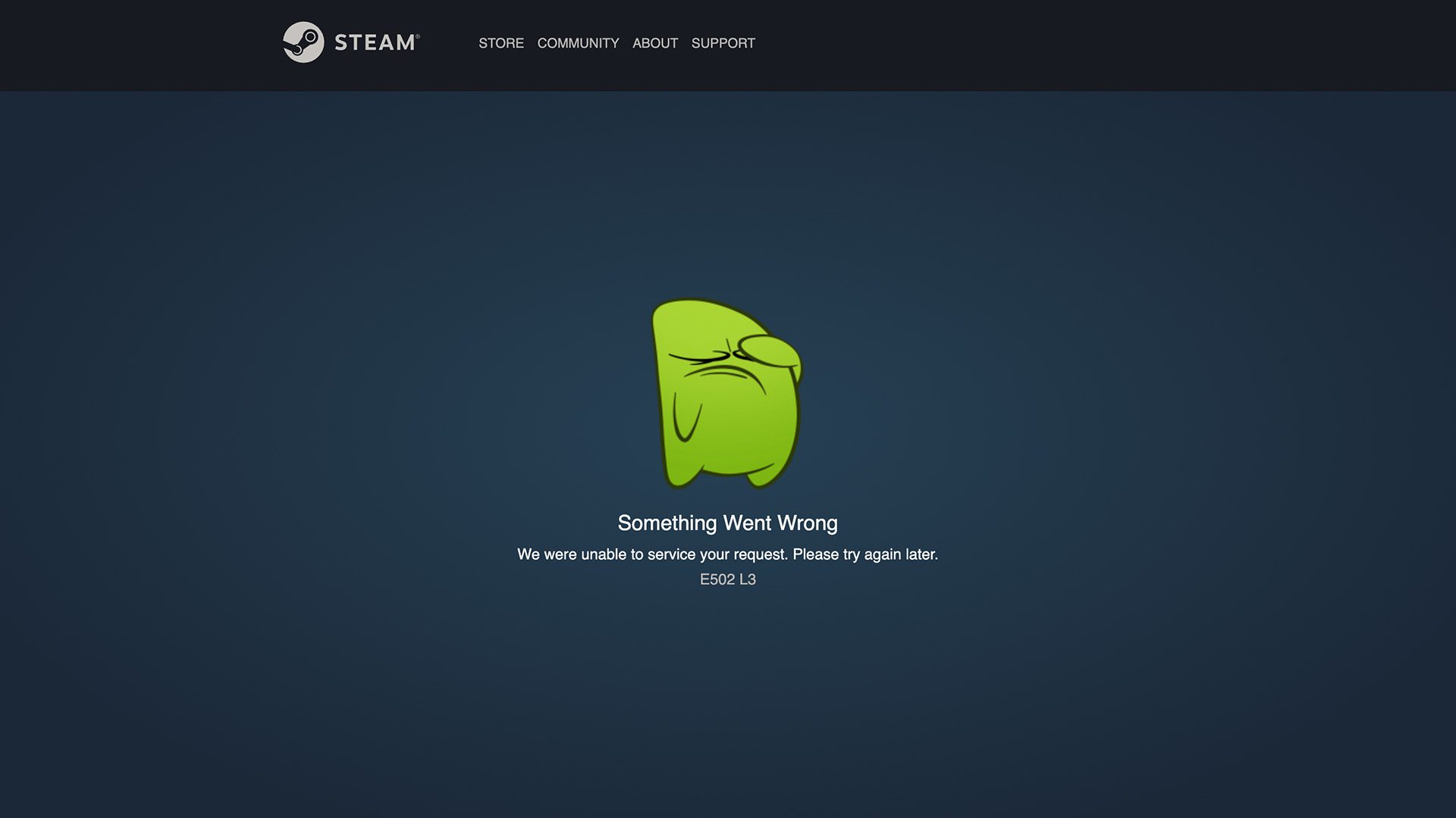 Steam outage screenshot silksong