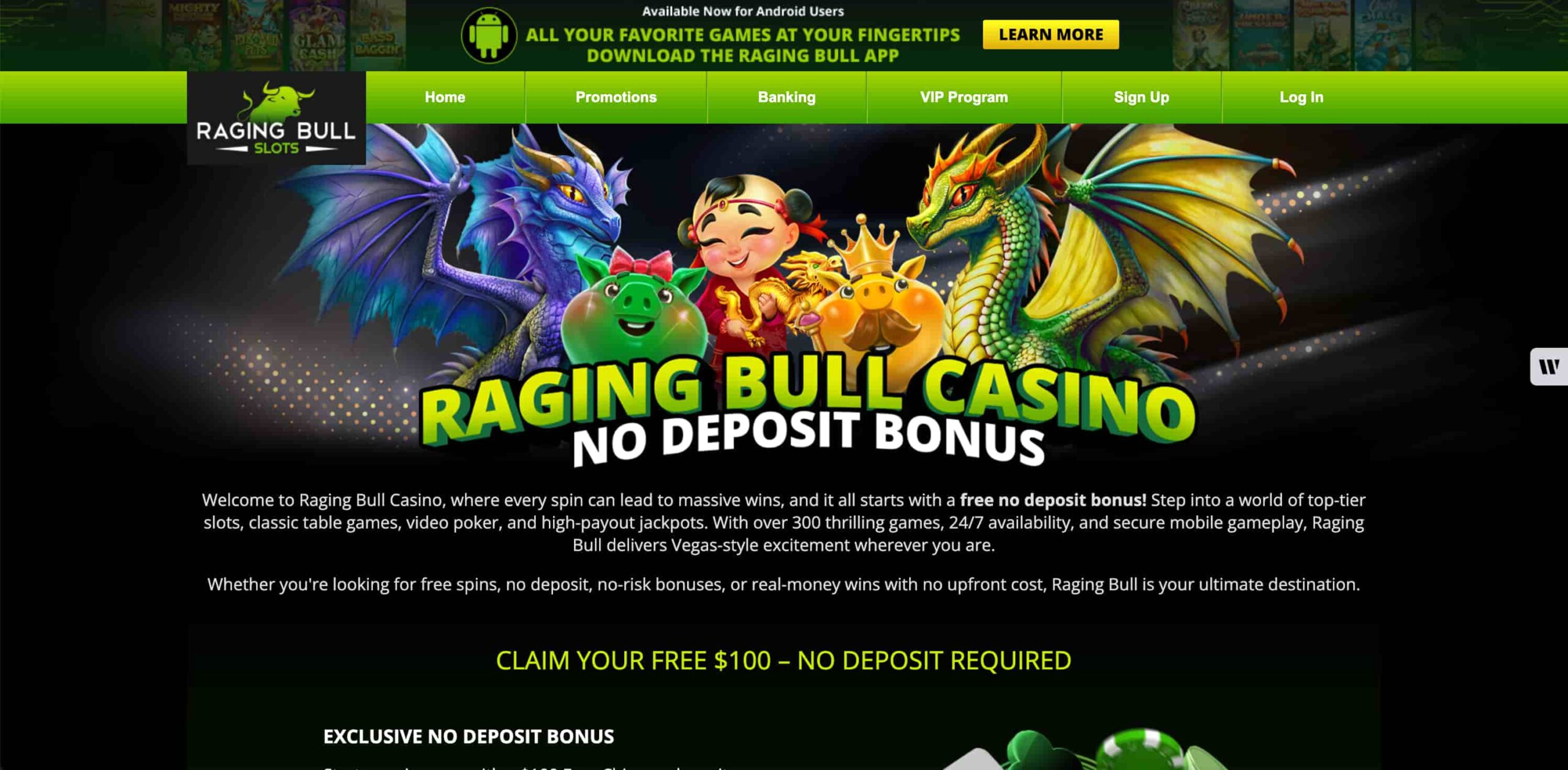 Raging Bull No Deposit Sign Up Bonus Raging Bull No Deposit Sign Up Bonus