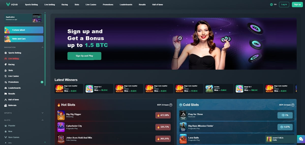 Vave crypto casinos