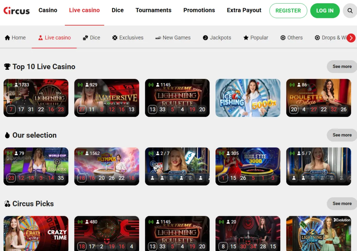 Casino en ligne avec croupiers en direct