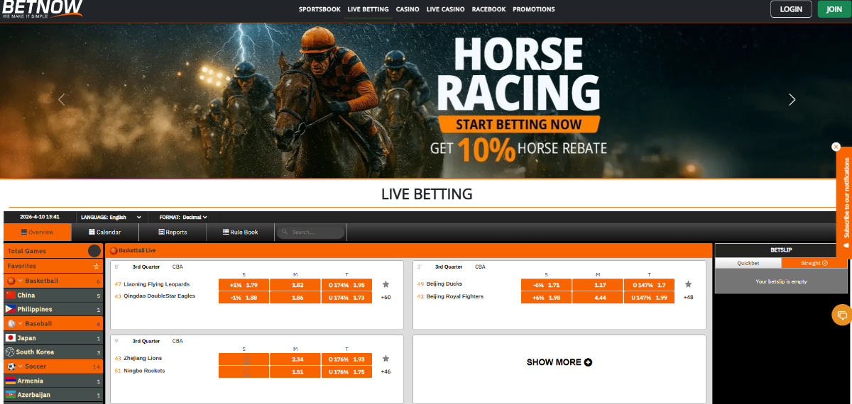 betnow sportsbook homepage - best online betting sites