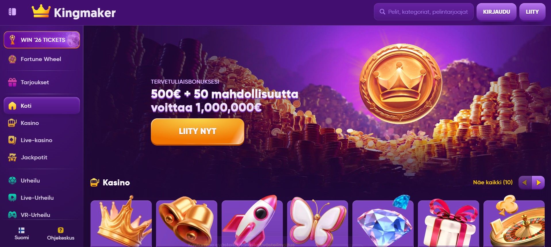 Uusi Kasino - Kingmaker Casino