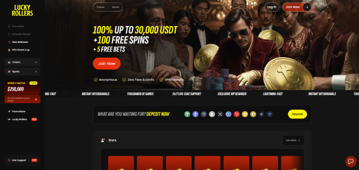 Lucky Rollers - top VPN casino for high rollers
