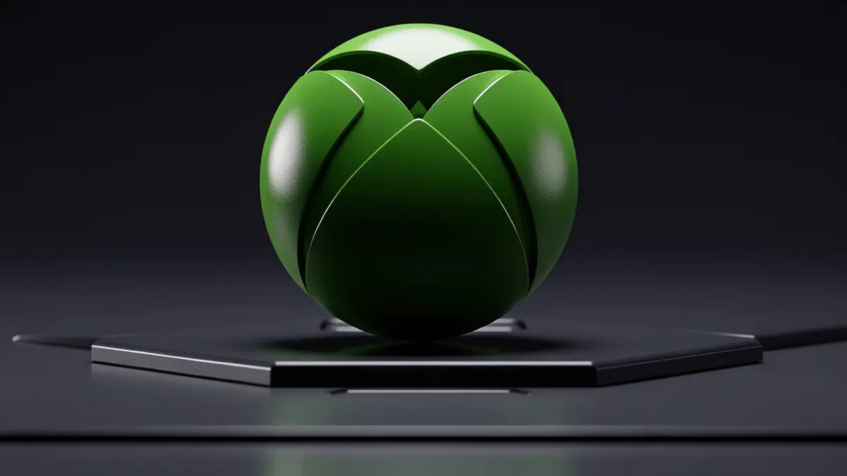 Xbox logo sphere separating from Microsoft platform representing potential corporate spin-off