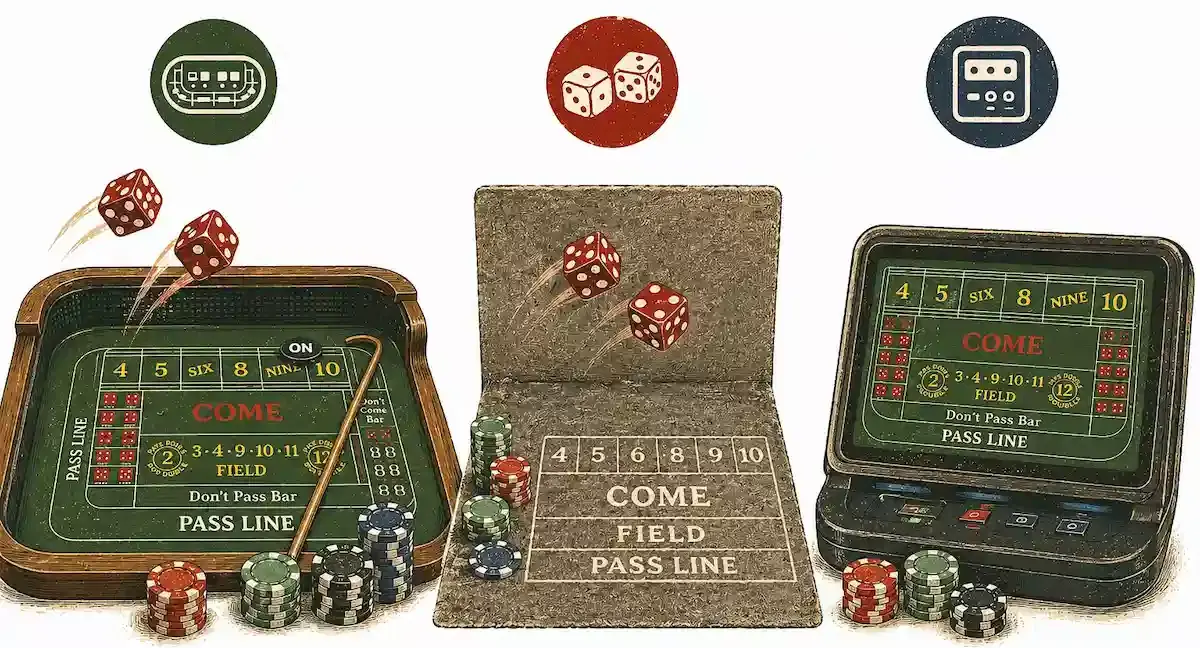 Ba Biến Thể Phổ Biến Của Craps