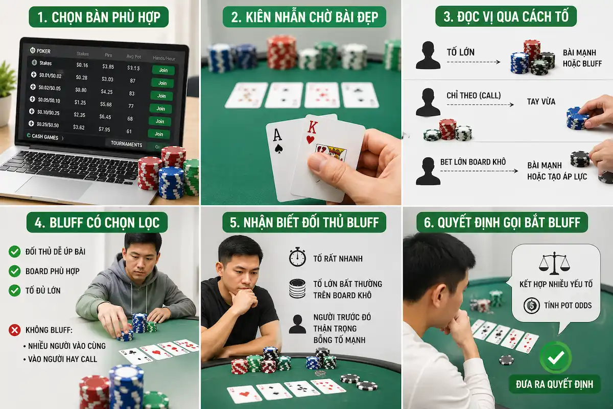 Mẽo Chơi Xì Tố Hiệu Quả Cho Người Mới