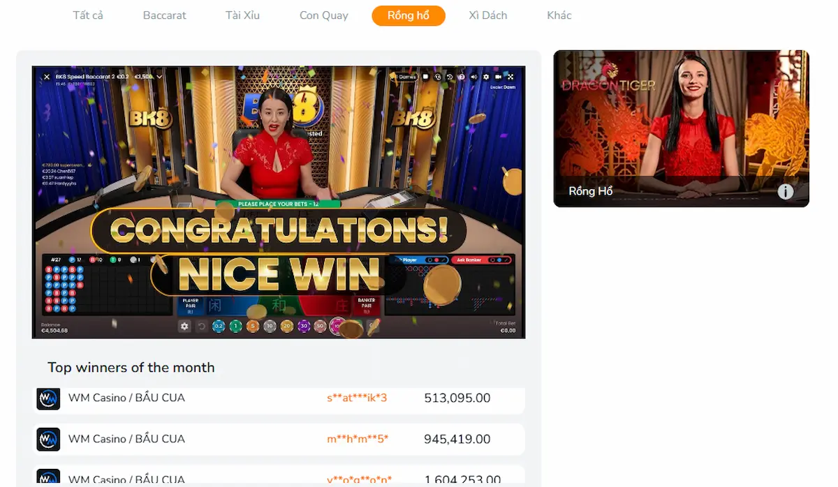 Rồng Hổ Live Dealer hay RNG - nên chọn loại nào khi chơi online