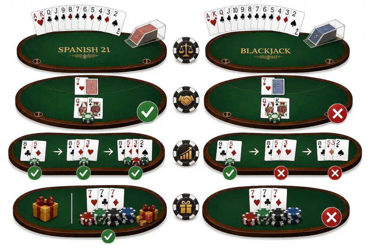 Spanish 21 Khác Blackjack Như Thế Nào