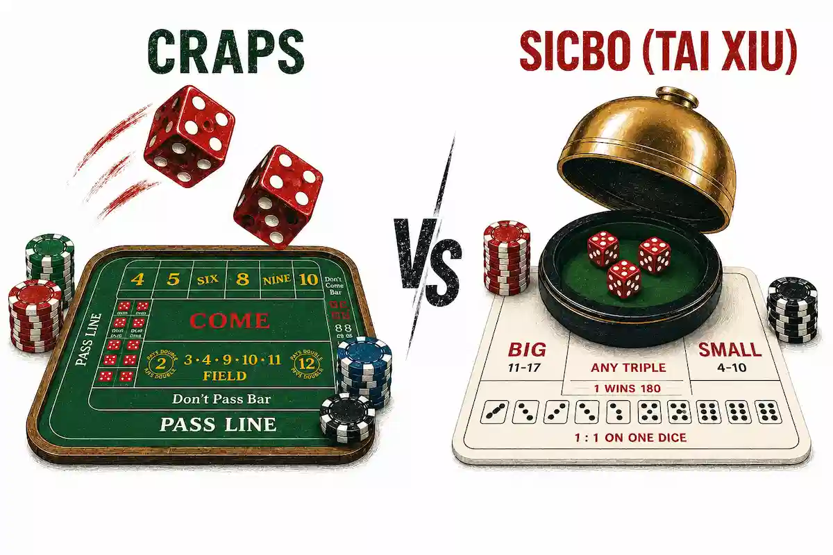 Sự Khác Biệt Giữa Craps Và Sicbo (Tài Xỉu)