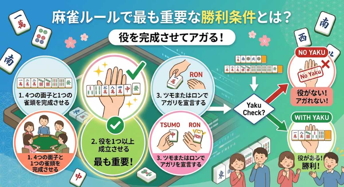 麻雀 ルールで最も重要な勝利条件とは?