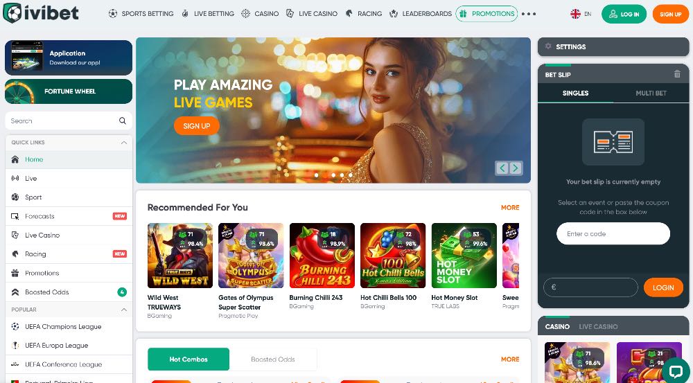 ivibet casino website online