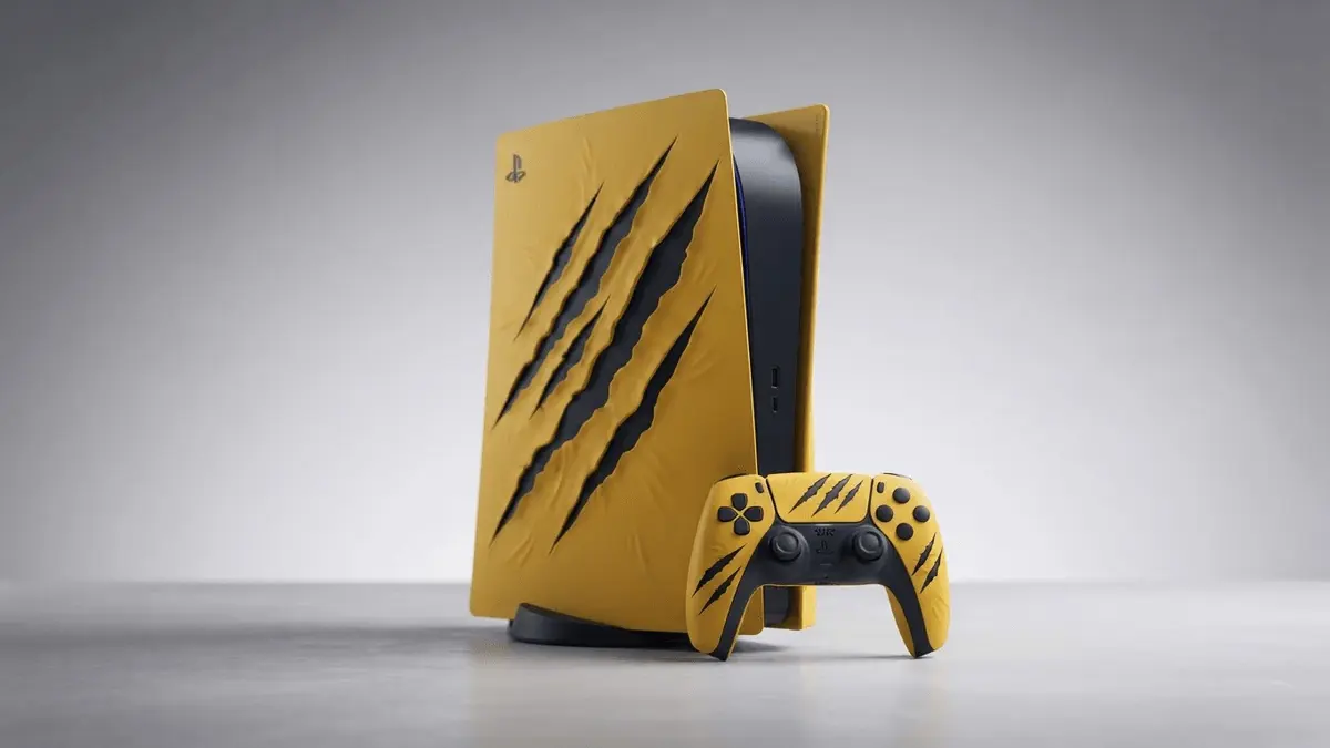 Battle Yellow limited-edition PS5 Digital Edition console and matching DualSense controller