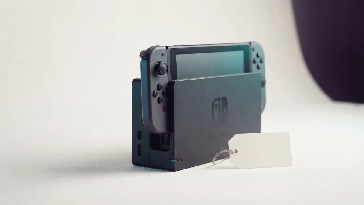Switch 2-style console displayed on a clean background to illustrate the UK price cut