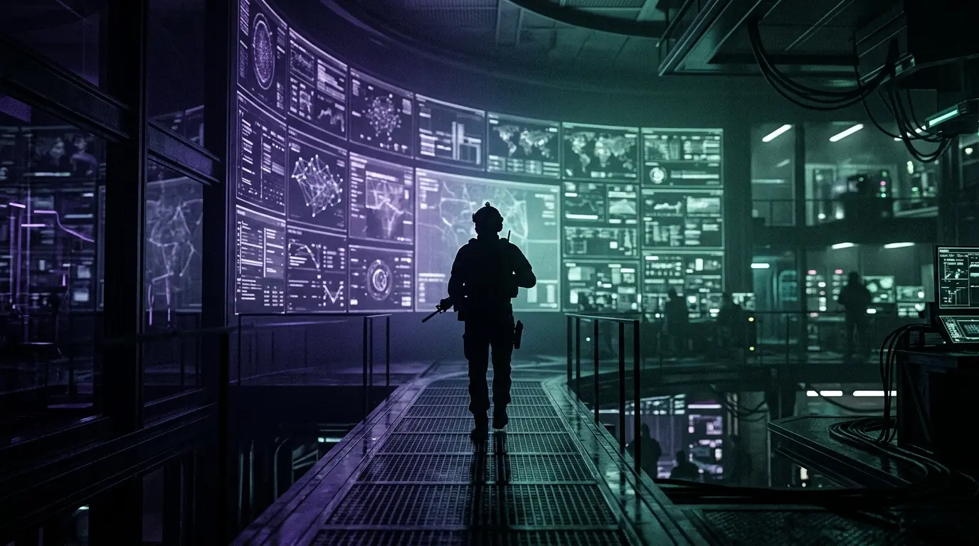 Cinematic espionage silhouette representing the reported publishing shift for Kojima’s Physint